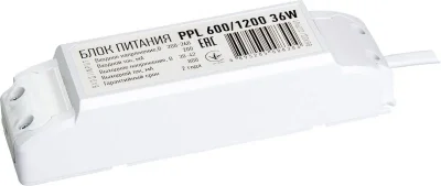 Драйвер для светодиодного светильника PPL 600/1200 36 Вт 800 мА JAZZWAY 5008304