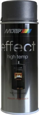 Краска аэрозольная термостойкая Deco Effect Heat Resistant черный 400 мл MOTIP 302401