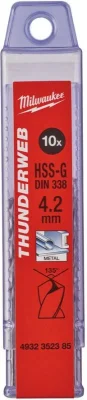 Сверло по металлу 4,2x43x75 мм 10 штук Thunderweb HSS-G MILWAUKEE 4932352385