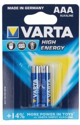 Батарейка ААА High Energy 1,5 V алкалиновая 2 штуки VARTA 04903113412