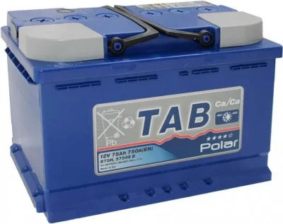 Аккумулятор автомобильный Polar Blue 75 А·ч TAB 121075