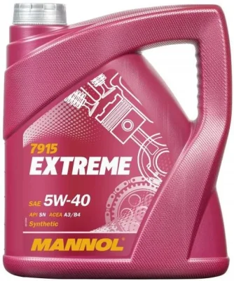 Моторное масло 5W40 синтетическое Extreme 4 л MANNOL 45