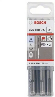 Бур (сверло) SDS-plus 4х50х115 мм SDS-plus-7X BOSCH 2608576171