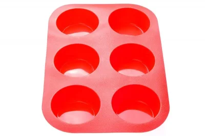 Форма для выпечки силиконовая прямоугольная на 6 кексов 26х17,5х3 см красная PERFECTO LINEA 20-000415