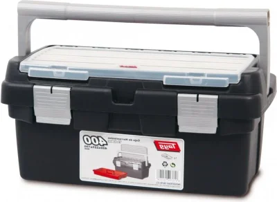 Ящик для инструмента пластмассовый 40x22,5x19 см с лотком 400 TAYG 162008