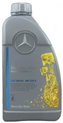 Моторное масло 5W40 синтетическое BENZ Genuine Engine Oil 1 л MERCEDES A000989920211AIFE