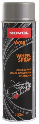Эмаль для дисков Wheel Spray черный матовый 500 мл NOVOL 34122