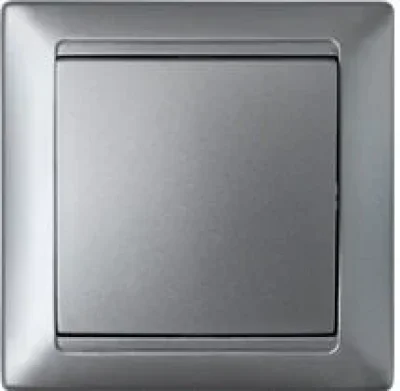 Выключатель одноклавишный скрытый Стиль серебро (С1 10-801сер) BYLECTRICA С110-801СЕР