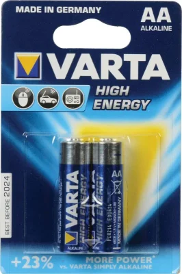 Батарейка АА High Energy 1,5 V алкалиновая 2 штуки VARTA 04906113412