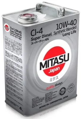 Моторное масло 10W40 полусинтетическое Super LL Diesel CI-4 4 л MITASU MJ-222-4