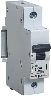 Автоматический выключатель RX3 4500 1P C25 LEGRAND 419666