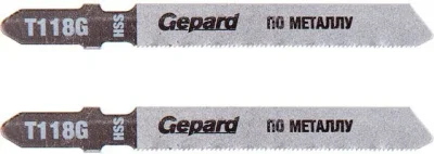 Пилка для лобзика T118G 2 штуки по металлу GEPARD GP0608-19