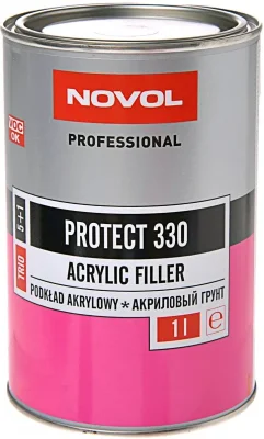 Грунт акриловый Protect 330 черный 1 л NOVOL 37341