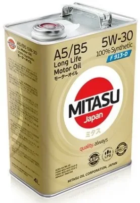 Моторное масло 5W30 синтетическое Special F 4 л MITASU MJ-F11-4