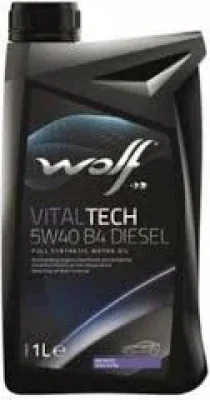 Моторное масло 5W40 синтетическое VitalTech B4 DIESEL 1 л WOLF 26116/1
