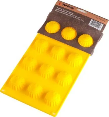 Форма для выпечки силиконовая прямоугольная 28,5х16,3х2,5 см желтая PERFECTO LINEA 20-015200