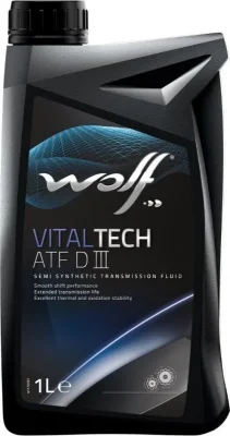 Масло трансмиссионное полусинтетическое VitalTech ATF DIII 1 л WOLF 3006/1
