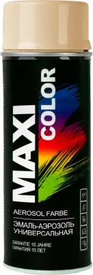 Эмаль аэрозольная универсальная бежевый 1001 400 мл Maxi Color 1001MX