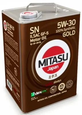 Моторное масло 5W30 синтетическое Gold SN 5 л (MJ-101-5) MITASU MJ1015