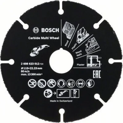 Круг отрезной 100х1.0x22.2 мм для дерева Multi Wheel BOSCH 2608623012