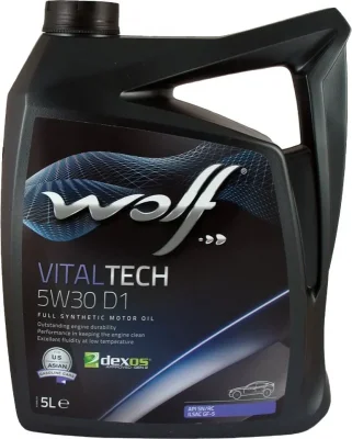 Моторное масло 5W30 синтетическое VitalTech D1 5 л WOLF 16115/5