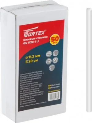 Стержень клеевой 11,2х200 мм прозрачный GS 1120-1 U 50 штук WORTEX GS11201U0025