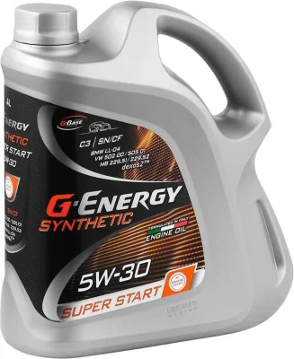 Моторное масло 5W30 синтетическое Synthetic Super Start 5 л GENERGY 253142401