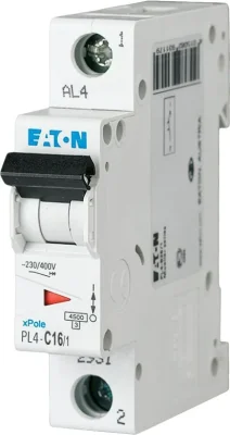 Автоматический выключатель PL4 1P C40 EATON 293128