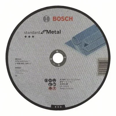 Круг отрезной 230х3,0х22 мм Standard for Metal BOSCH 2608603168