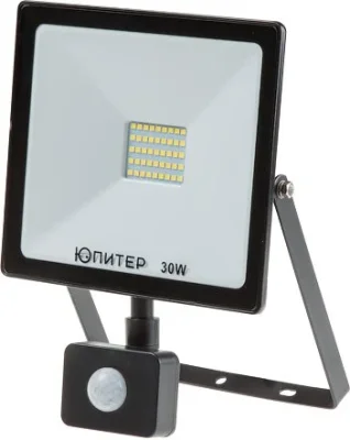 Прожектор светодиодный с датчиком движения JP1202 30 Вт 6500K ЮПИТЕР JP1202-30