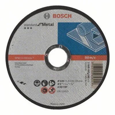 Круг отрезной 125х1,6х22 мм Standard for Metal BOSCH 2608603165