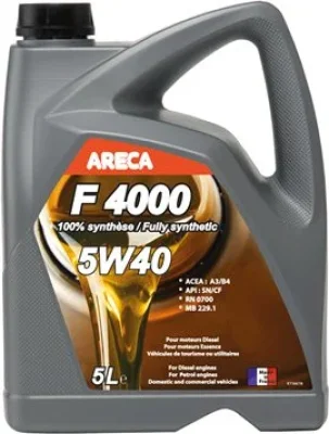 Моторное масло 5W40 синтетическое F4000 5 л ARECA 11402