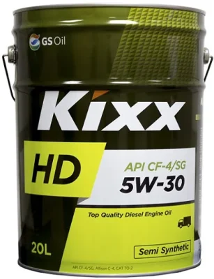 Моторное масло 5W30 полусинтетическое HD CF-4 20 л KIXX L5257P20E1