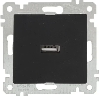 Розетка USB скрытая Rita черная Mutlusan 2200 448 0184