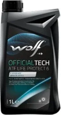 Масло трансмиссионное синтетическое OfficialTech ATF Life Protect 6 1 л WOLF 3012/1