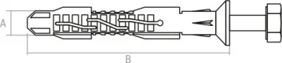 Дюбель фасадный 10х160 мм нейлон потай с шурупом 25 штук STARFIX SMC3-46136-25