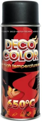 Краска термостойкая 300 °С черный 400 мл DECO COLOR 13300