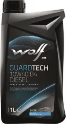 Моторное масло 10W40 полусинтетическое Guardtech B4 Diesel 1 л WOLF 23126/1