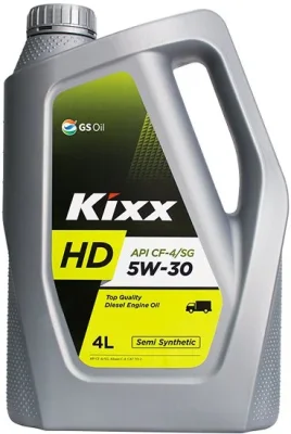 Моторное масло 5W30 полусинтетическое HD CF-4 4 л KIXX L5257440E1