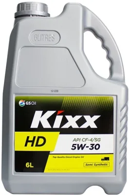 Моторное масло 5W30 полусинтетическое HD CF-4 6 л KIXX L5257360E1
