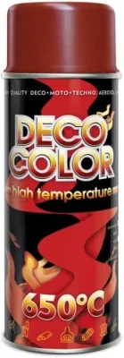 Краска термостойкая 300 °С красный 400 мл DECO COLOR 13311