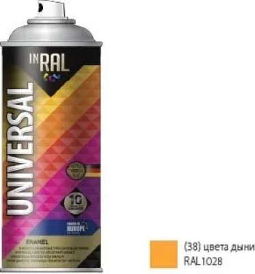 Эмаль аэрозольная универсальная цвет дыни 1028 38 Universal Enamel 400 мл INRAL 26-7-6-038