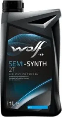 Масло двухтактное полусинтетическое Semi-synthetic 2T 1 л WOLF 1908/1