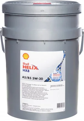 Моторное масло 5W30 синтетическое Helix HX8 A5/B5 20 л SHELL 550048703