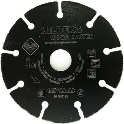 Круг отрезной 125х1x22,2 мм Super Wood HILBERG 530125