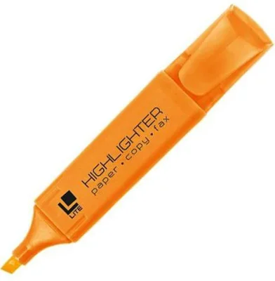 Текстовыделитель классический 1-5 мм оранжевый скошенный LITE FML01O