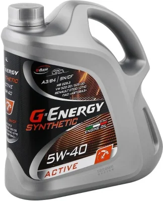 Моторное масло 5W40 синтетическое Synthetic Active 5 л GENERGY 253142477