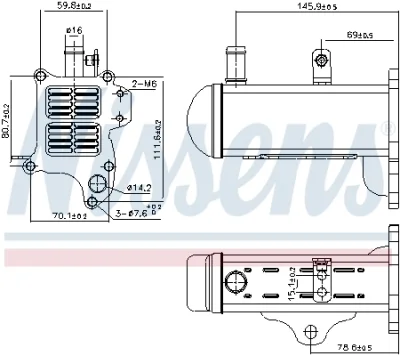 989425 NISSENS Радиатор, рециркуляция ОГ