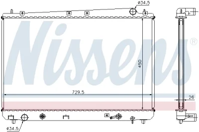 64627A NISSENS Радиатор охлаждения двигателя