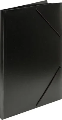 Папка с резинкой А4 33 мм черный пластик 500 мкм INФОРМАТ NP6750BK